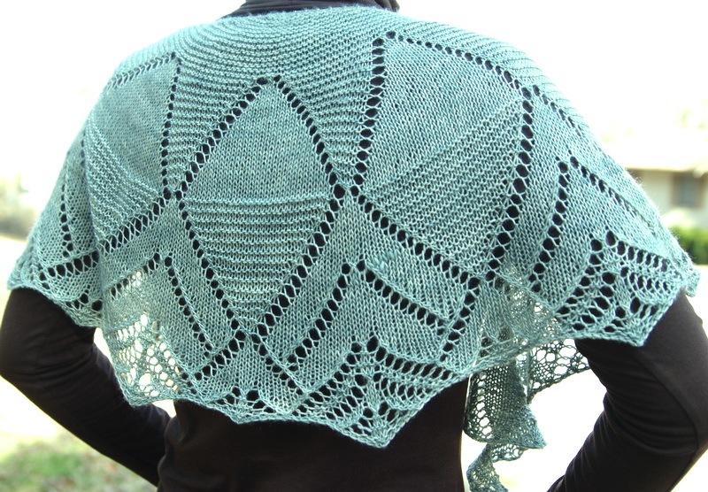 Hand-knit shawl worn traditionally