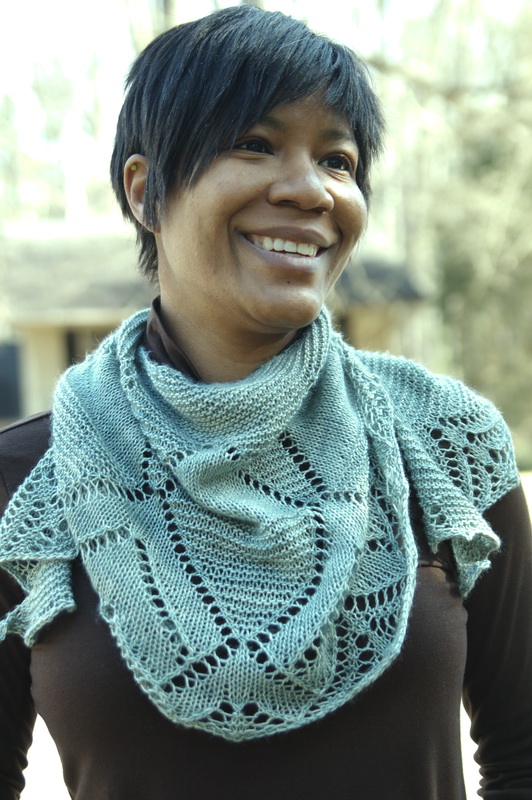 Irulan hand-knit shawl