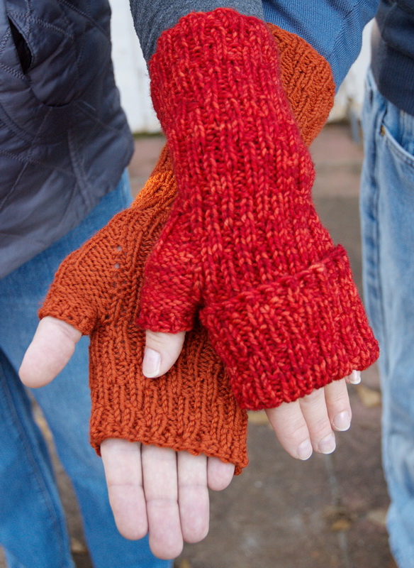 I Can't Control My Fingers fingerless mitts by Barbara Benson